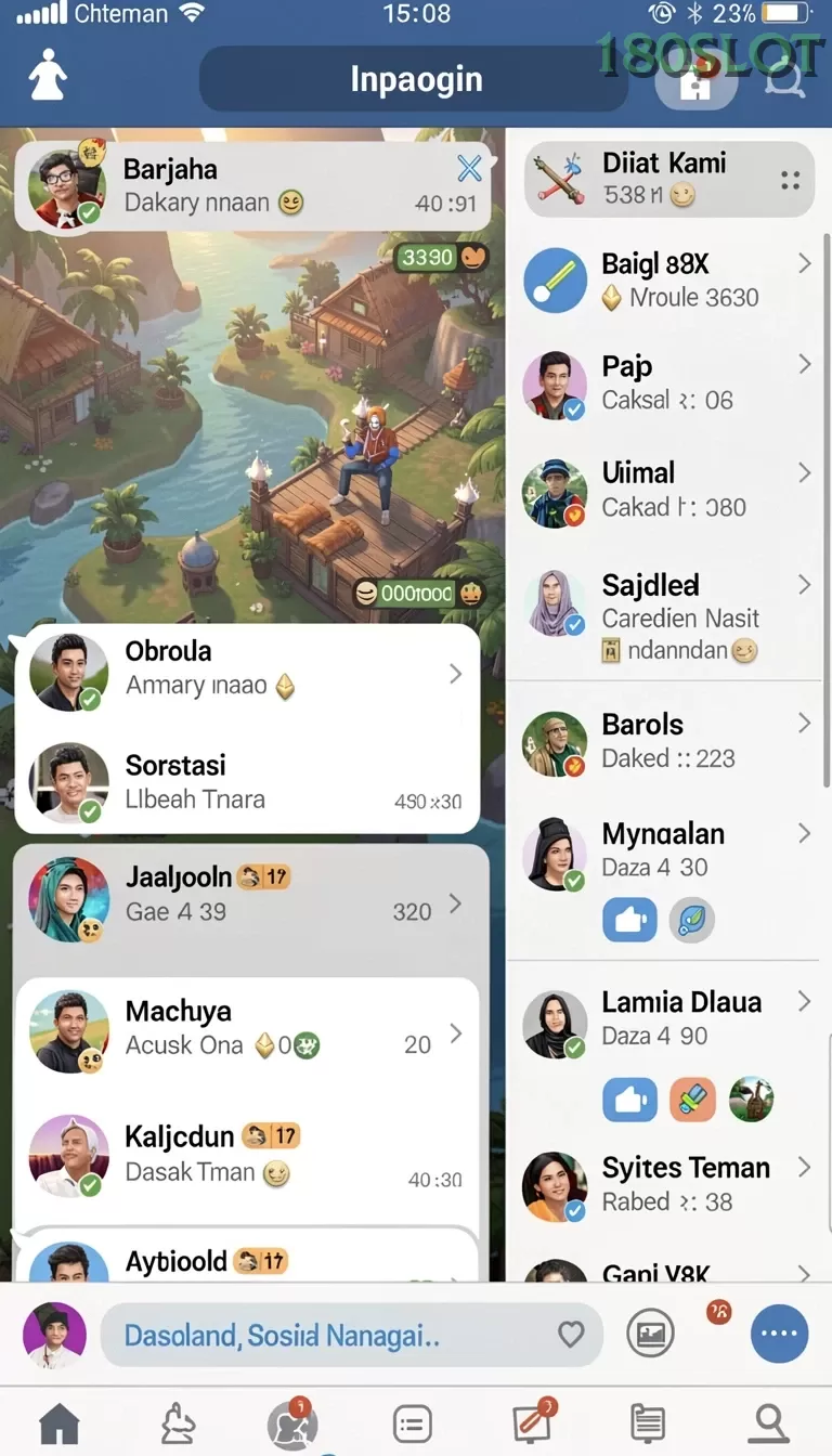 Cuplikan layar INDSLOT — aktivitas
